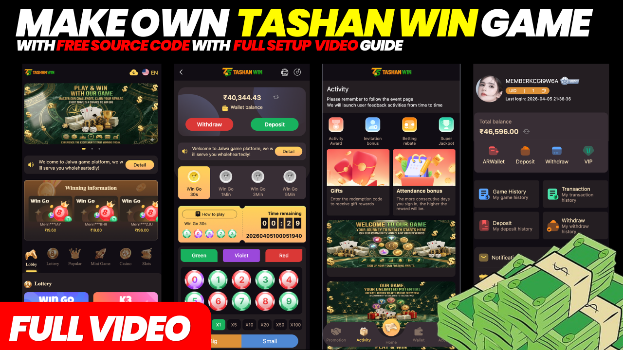 Tashan Colour Prediction Website Kaise Banaye (Free Source Code + Full Setup Guide 2026)