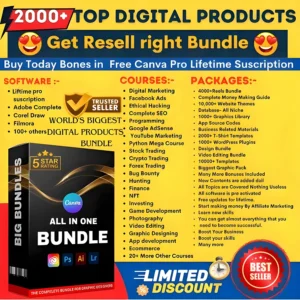 2000+ Digital Products Bundle With Resell Rights